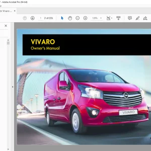 Opel Truck Vivaro Owners Manual - PDF DOWNLOAD