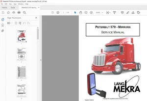 PETERBILT Truck 579 - MIRRORS Service Manual - PDF DOWNLOAD