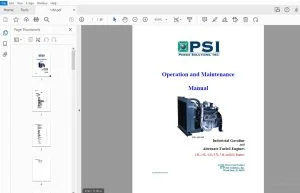 PSI 1.6L, 3.0L, 4.3L, 5.7L, 7.4L and 8.1L Engines Operation & Maintenance Manual - PDF