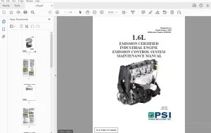 PSI 1.6L INDUSTRIAL ENGINE EMISSION CONTROL SYSTEM MAINTENANCE MANUAL 56041564 - PDF DOWNLOAD