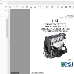 PSI 1.6L INDUSTRIAL ENGINE EMISSION CONTROL SYSTEM MAINTENANCE MANUAL 56041564 - PDF DOWNLOAD