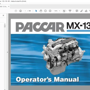 Paccar MX-13 Engine Operators Manual - PDF DOWNLOAD