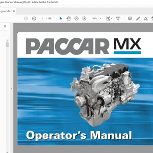 Paccar MX Engine Operators Manual - PDF DOWNLOAD