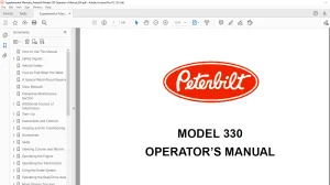 Peterbilt Truck 330 Operator's Manual - PDF DOWNLOAD