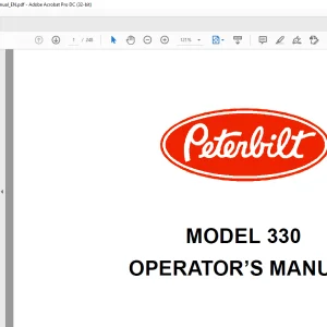 Peterbilt Truck 330 Operator's Manual - PDF DOWNLOAD