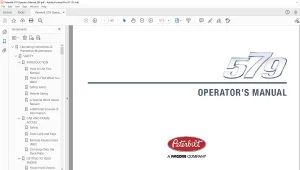 Peterbilt Truck 579 Operator's Manual - PDF DOWNLOAD