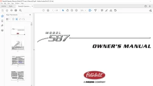 Peterbilt Truck 587 Owner's Manual -  PDF DOWNLOAD
