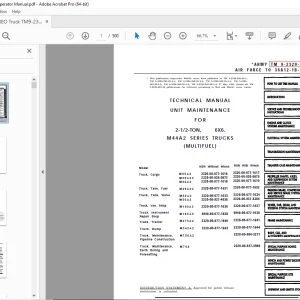 Reo Truck M44 A2 Series TM 9-2320-361-20 Technical Manual - PDF DOWNLOAD