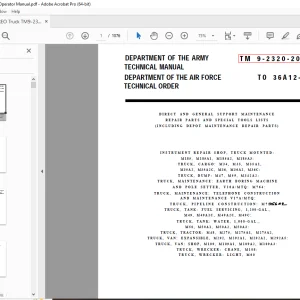 Reo Truck TM 9-2320-209-34P Army Technical Manual - PDF DOWNLOAD