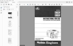 Robin EH63V EH65V Engines Instructions For Use Manual - PDF DOWNLOAD