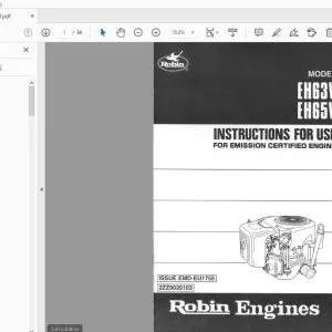 Robin EH63V EH65V Engines Instructions For Use Manual - PDF DOWNLOAD