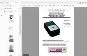 S.P.E. CBHF2 NA 24V 25A IUIa wet/gel ELECTRONIC BATTERY CHARGER OPERATING MANUAL - PDF DOWNLOAD