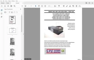 S.P.E. CBHF2 NA 36V 25A IUIa Wet  IUIa Gel ELECTRONIC BATTERY CHARGER OPERATING MANUAL - PDF DOWNLOAD