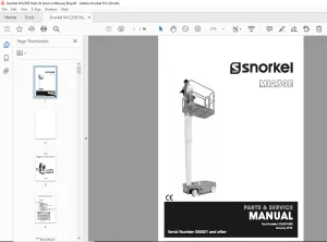 Snorkel M1230E Parts & Service Manual - PDF DOWNLOAD