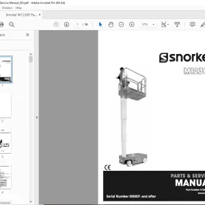 Snorkel M1230E Parts & Service Manual - PDF DOWNLOAD