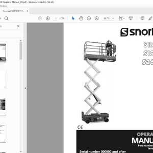 Snorkel S1930E S1932E S2632E Operator Manual - PDF DOWNLOAD