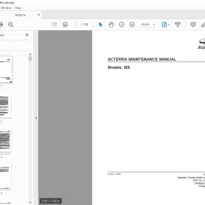 Sterling Truck MX Acterra Maintenance Manual - PDF DOWNLOAD