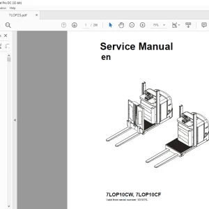 TOYOTA Forklift 7LOP10CW, 7LOP10CF Service Manual - PDF DOWNLOAD