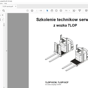 TOYOTA Forklift 7LOP10CW, 7LOP10CF z wozka 7LOP Szkolenie technikow serwisu PDF