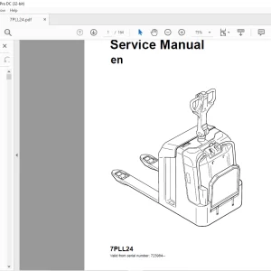 TOYOTA Forklift 7PLL24 Service Manual - PDF DOWNLOAD