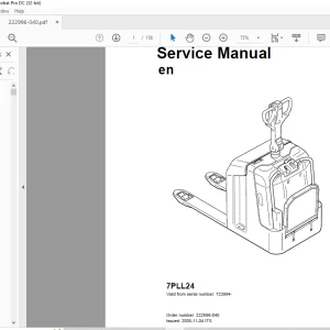 TOYOTA Forklift 7PLL24 Service Manual SN 723984 - PDF DOWNLOAD