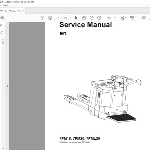 TOYOTA Forklift 7PM18, 7PM20, 7PML20 Service Manual - PDF DOWNLOAD