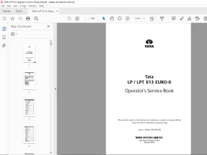 Tata Motors LPLPT 613 EURO-II Operators Service Manual - PDF DOWNLOAD