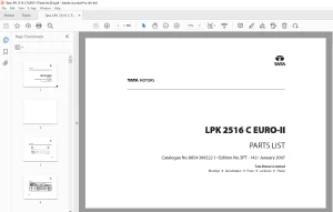 Tata Motors LPK 2516 C EURO-II Parts Manual - PDF DOWNLOAD