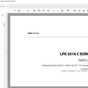 Tata Motors LPK 2516 C EURO-II Parts Manual - PDF DOWNLOAD