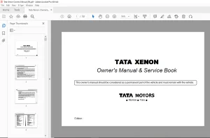 Tata Xenon Owners Manual & Service Book - PDF DOWNLOAD