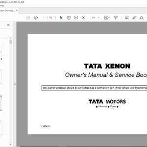 Tata Xenon Owners Manual & Service Book - PDF DOWNLOAD