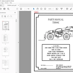 Terex TH844C Telehandler Part Manual - PDF DOWNLOAD