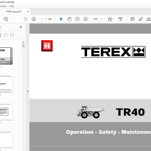 Terex TR40 Dump Truck Operation Safety Maintenance Manual PN 15272726 PDF