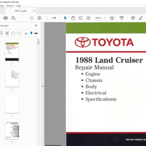 Toyota 1988 Land Cruiser FJ62-2 Repair Manual - PDF DOWNLOAD