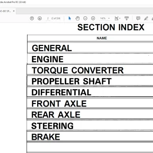 Toyota Forklift 5FD50-80, 5FG50-60 & 5FDM60-70 Repair Manual PDF