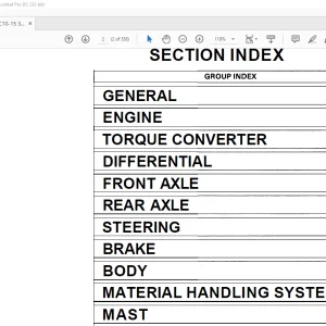 Toyota Forklift 5FGC10-15 Repair Manual - PDF DOWNLOAD