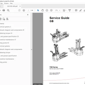Toyota Forklift 7SM Series Service Manual - PDF DOWNLOAD