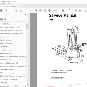 Toyota Forklift 7SM10 7SM12 7SM12S Service Manual - PDF DOWNLOAD