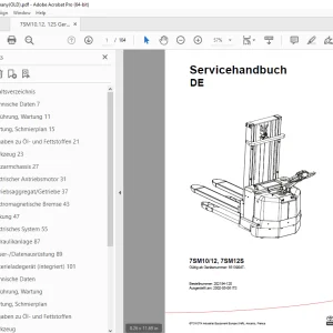 Toyota Forklift 7SM10 7SM12 7SM12S Servicehandbuch PDF