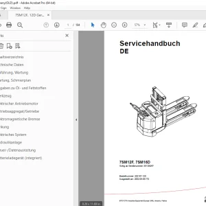 Toyota Forklift 7SM12F, 7SM16D Servicehandbuch - PDF DOWNLOAD