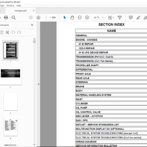 Toyota Forklift 8FG(D)U15-32 & 8FGCU15-32 Repair Manual PDF