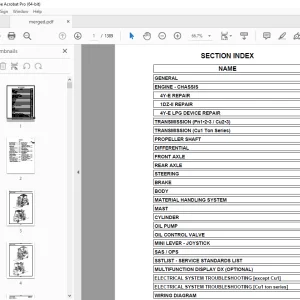Toyota Forklift 8FG(D)U15-32 Repair Manual - PDF DOWNLOAD
