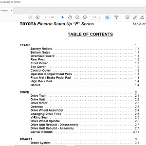 Toyota Forklift E Series 6BNCUE-18 Service Manual - PDF DOWNLOAD