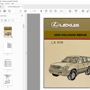 Toyota LEXUS LX 470 2000 Collision Repair Manual - PDF DOWNLOAD