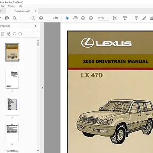 Toyota LEXUS LX 470 2000 Drivcetrain Manual - PDF DOWNLOAD