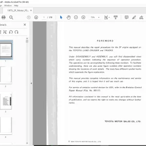 Toyota Land Cruiser 2F Engine Repair Manual - PDF DOWNLOAD