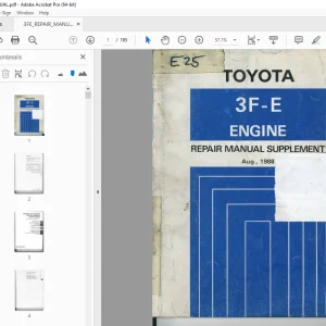 Toyota Land Cruiser 3F-E Engine (Supplement) Repair Manual - PDF DOWNLOAD