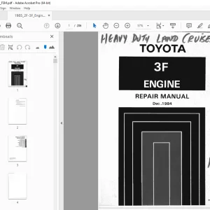 Toyota Land Cruiser 3F Engine Repair Manual  - PDF DOWNLOAD