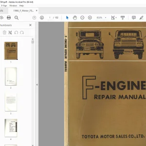Toyota Land Cruiser F-Engine Repair Manual - PDF DOWNLOAD