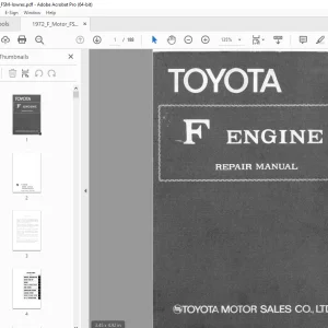 Toyota Land Cruiser F Engine Repair Manual F243298 - PDF DOWNLOAD